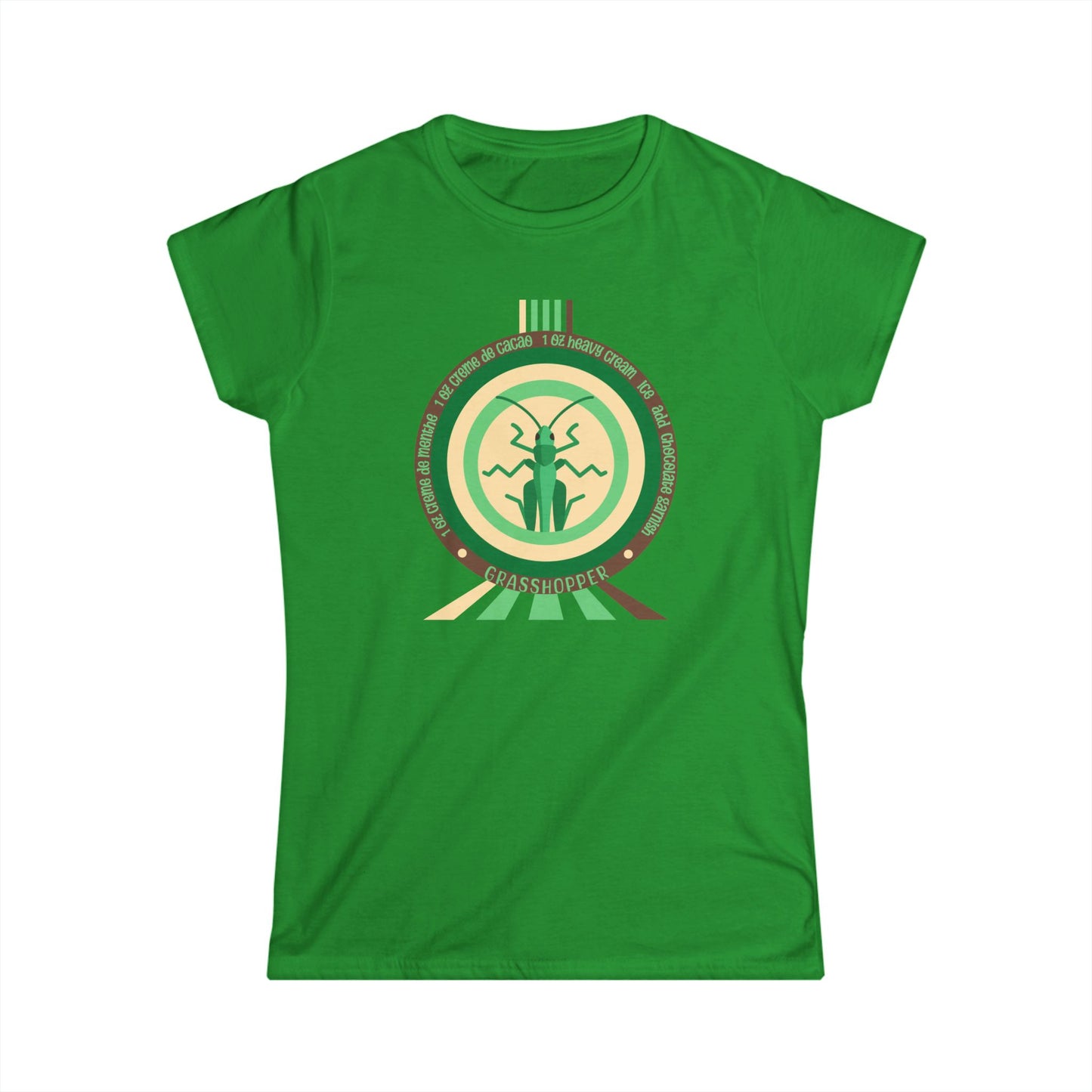 Grasshopper Cocktail-60's Retro Softstyle Tee