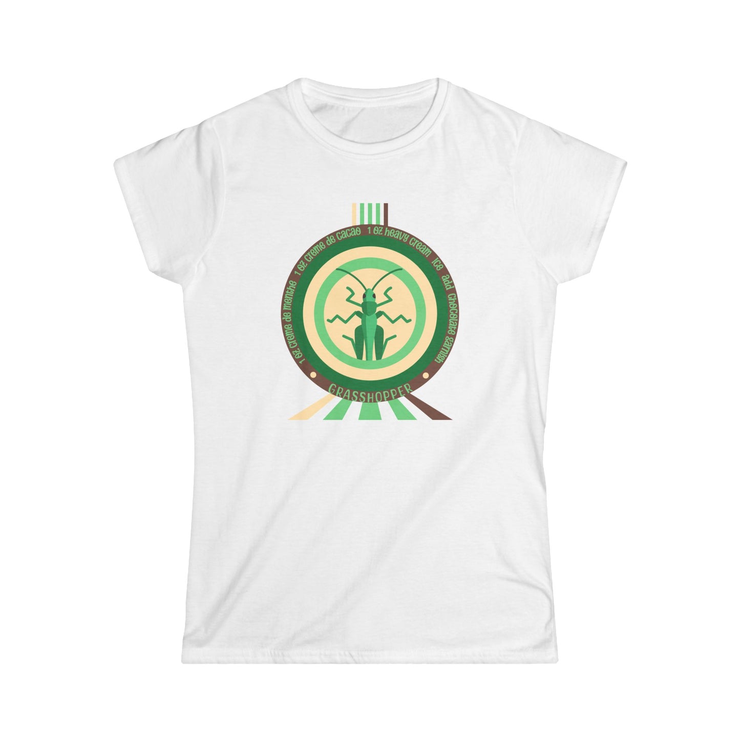 Grasshopper Cocktail-60's Retro Softstyle Tee