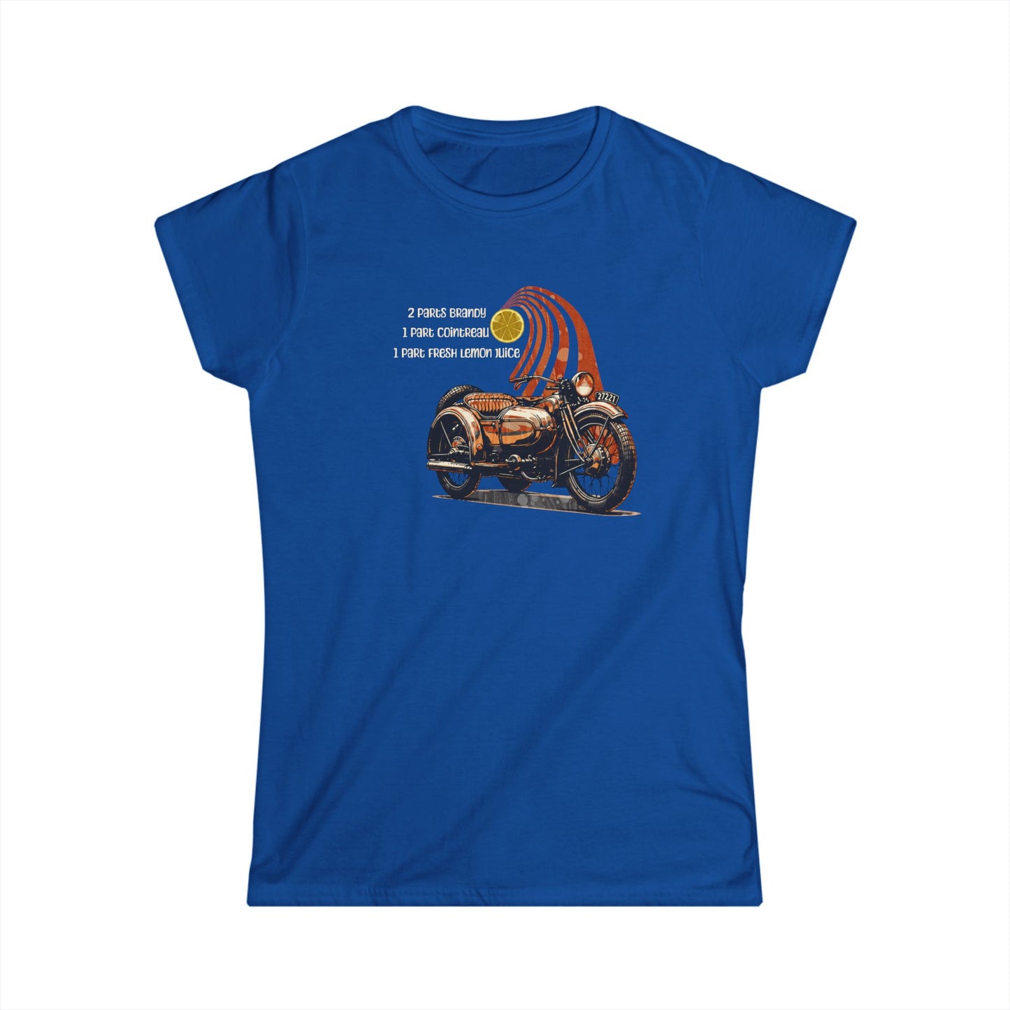Sidecar Cocktail Recipe Vintage Design-Softstyle T-Shirt