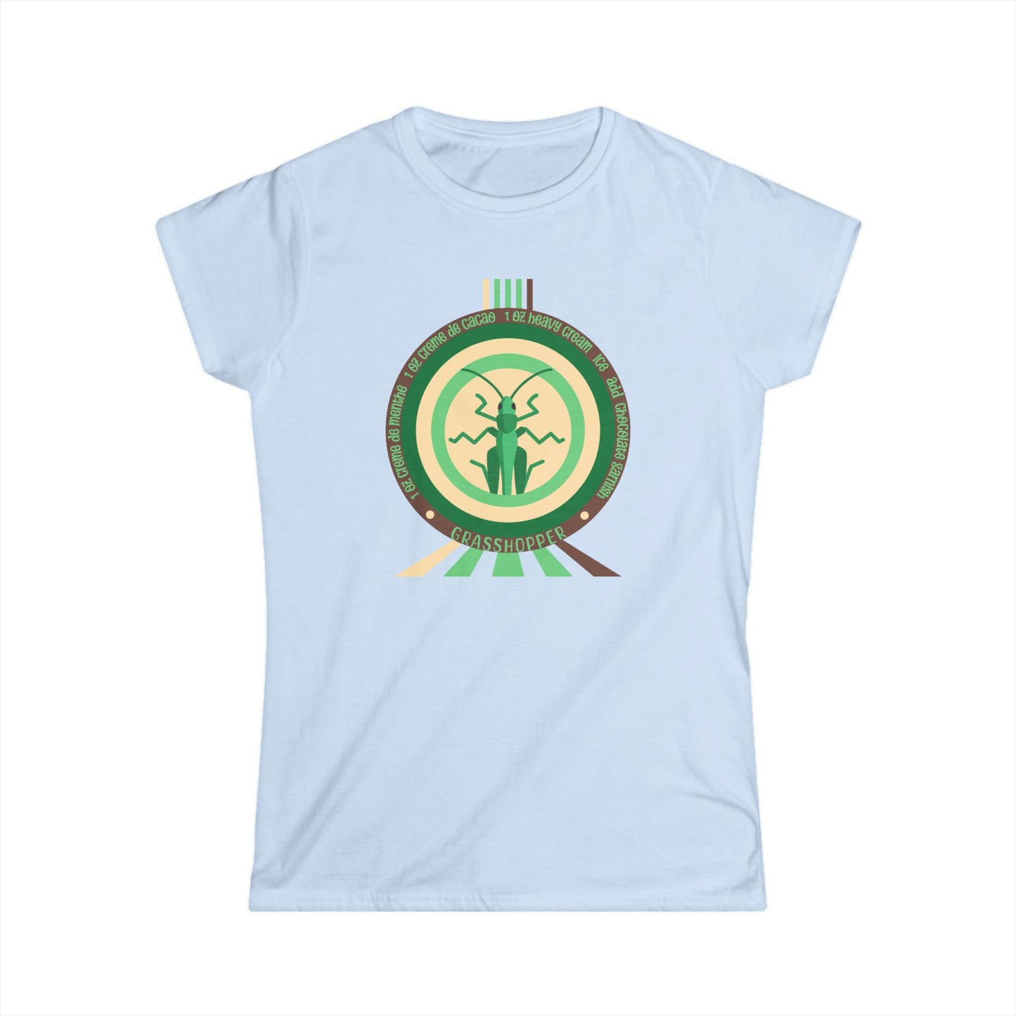 Grasshopper Cocktail-60's Retro Softstyle Tee