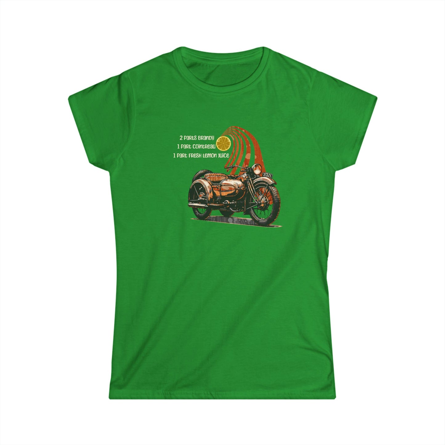 Sidecar Cocktail Recipe Vintage Design-Softstyle T-Shirt