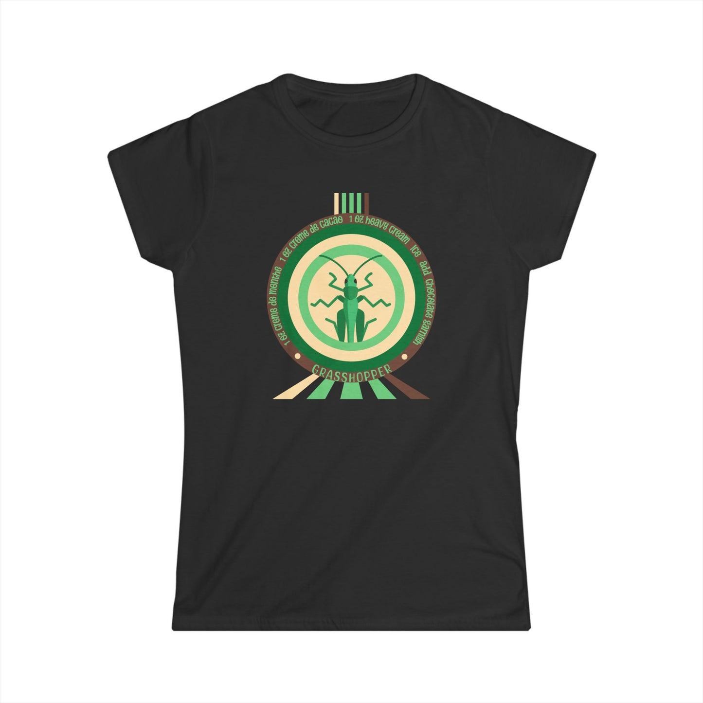 Grasshopper Cocktail-60's Retro Softstyle Tee