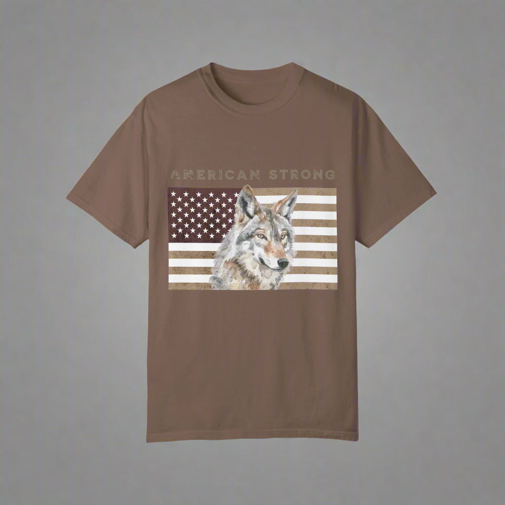 American Strong Wolf-Mediumweight Relaxed fit T-Shirt