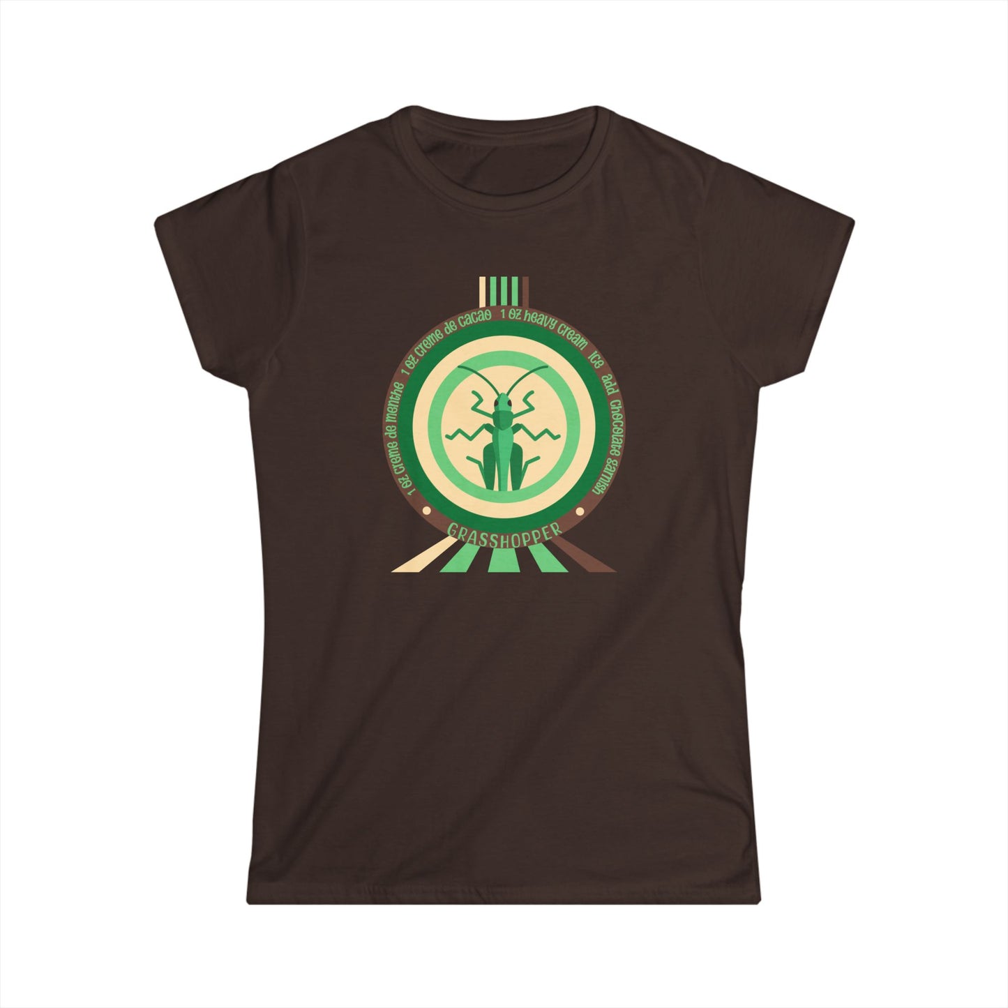 Grasshopper Cocktail-60's Retro Softstyle Tee