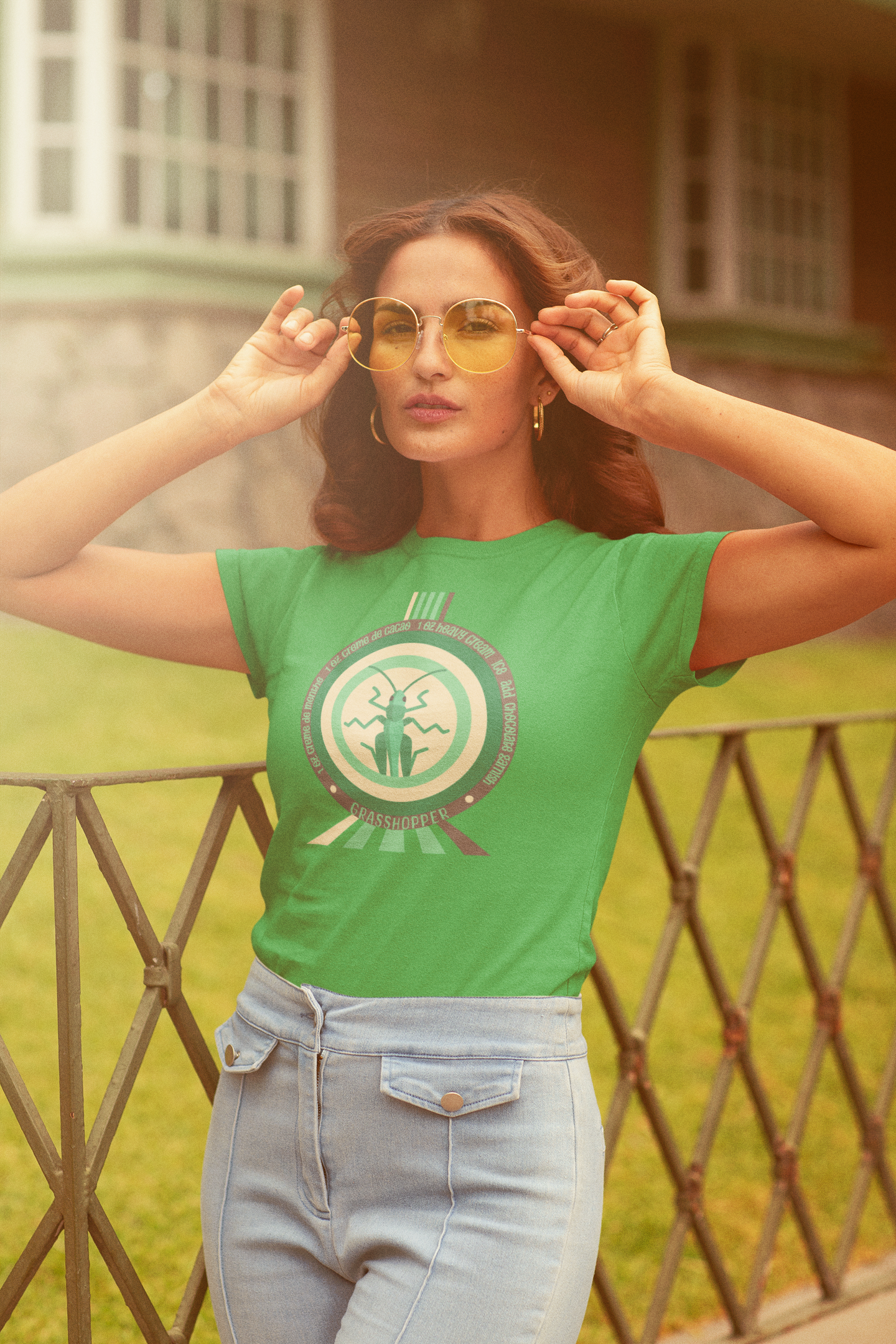 Grasshopper Cocktail-60's Retro Softstyle Tee