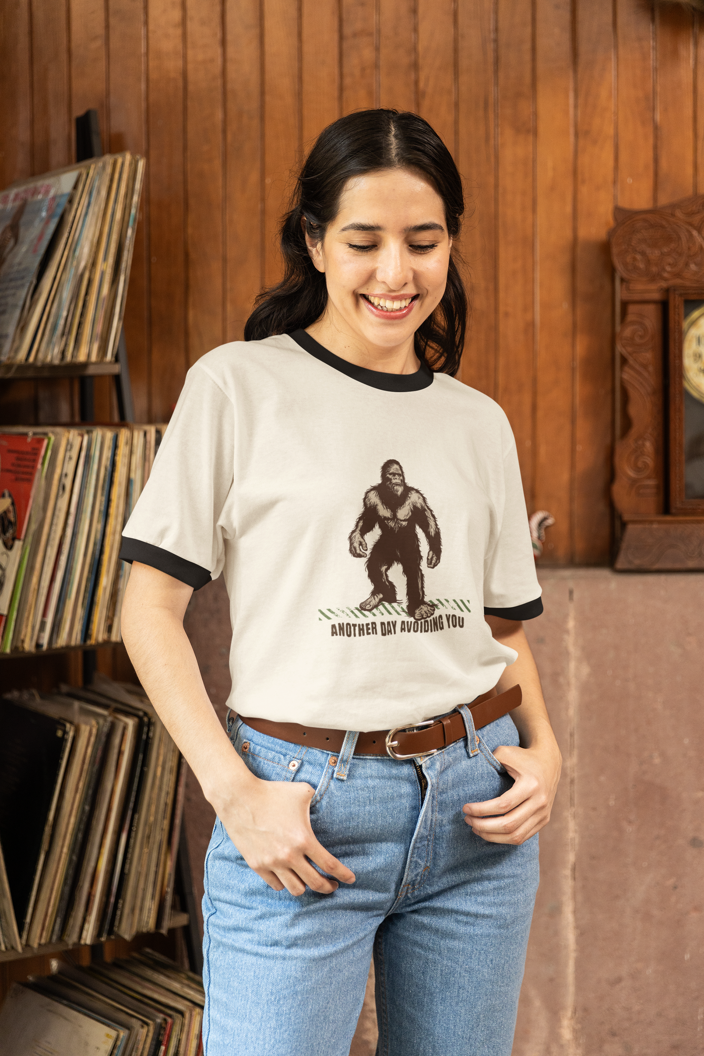 Bigfoot Ringer T-Shirt - Another Day Avoiding You