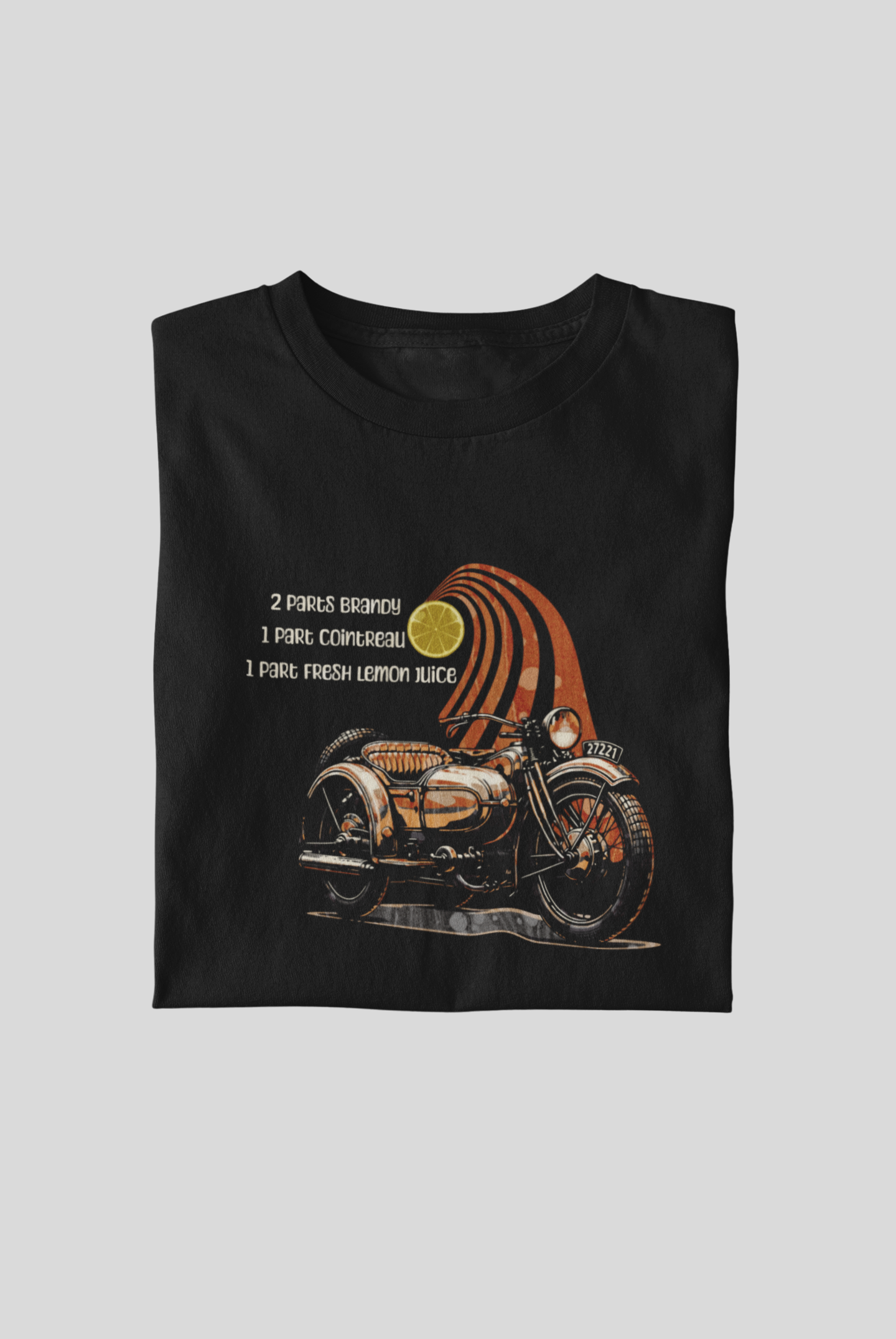 Sidecar Cocktail Recipe Vintage Design-Softstyle T-Shirt