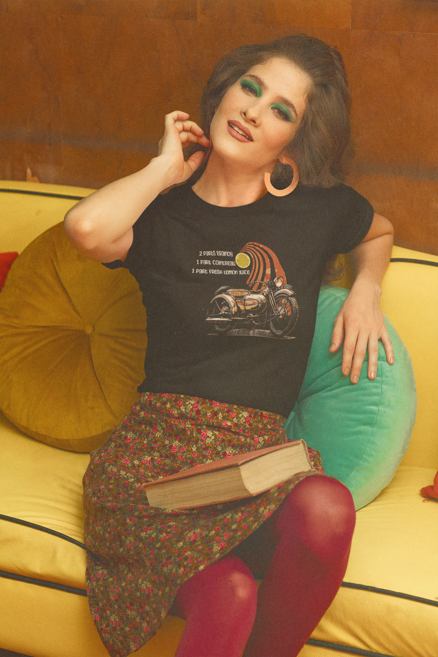 Sidecar Cocktail Recipe Vintage Design-Softstyle T-Shirt