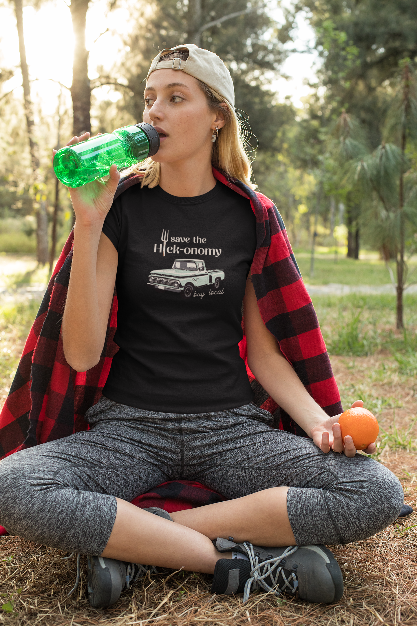 Save the Hick-onomy Vintage Truck-Women's Softstyle T-Shirt