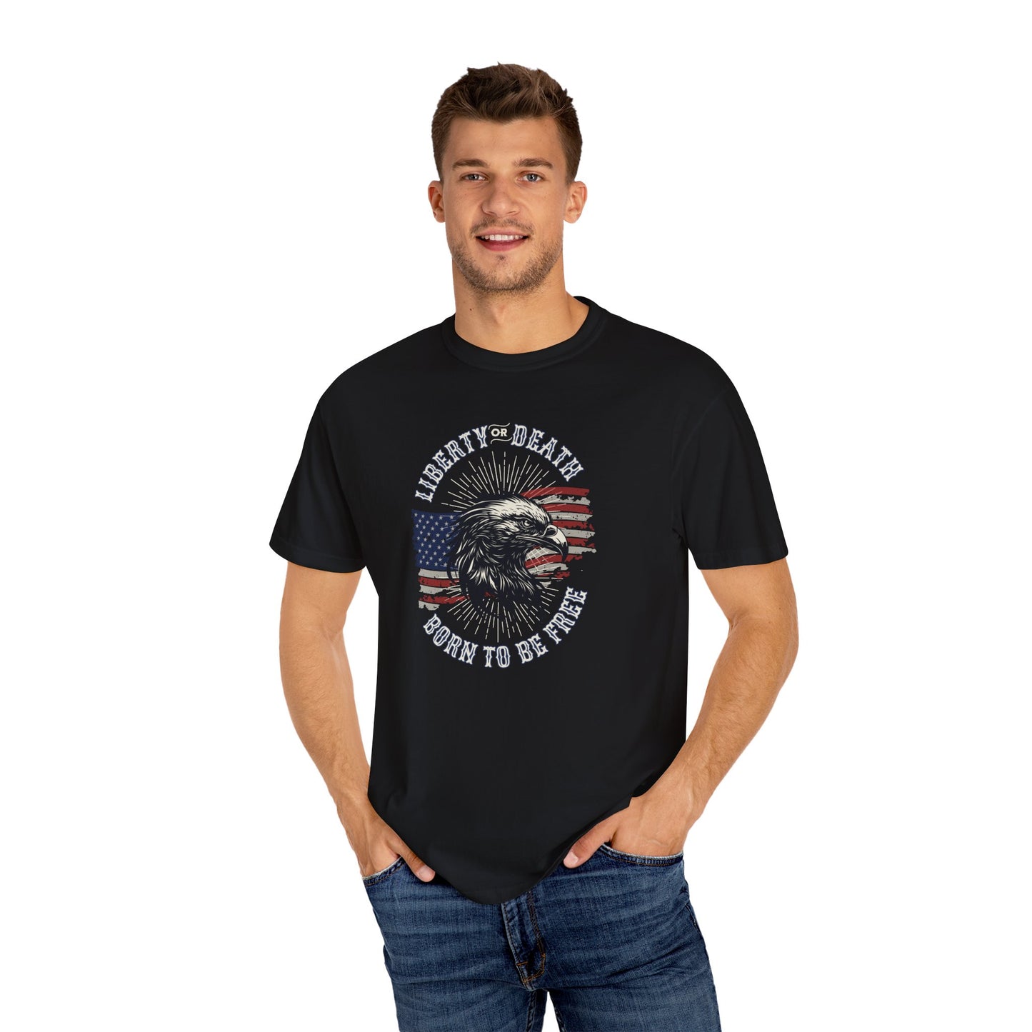 Liberty or Death American Pride-Mediumweight Relaxed fit T-shirt