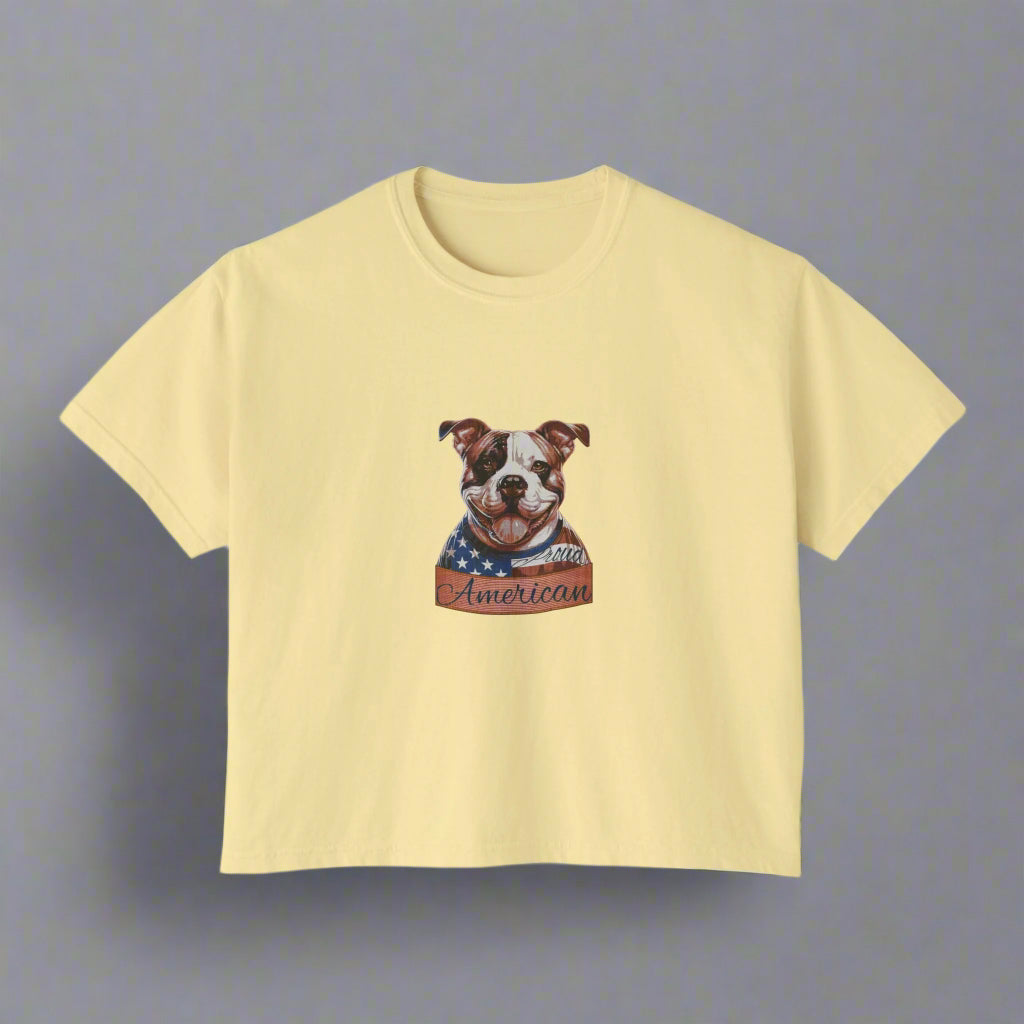 Boxy Tee Proud American Bulldog T-shirt