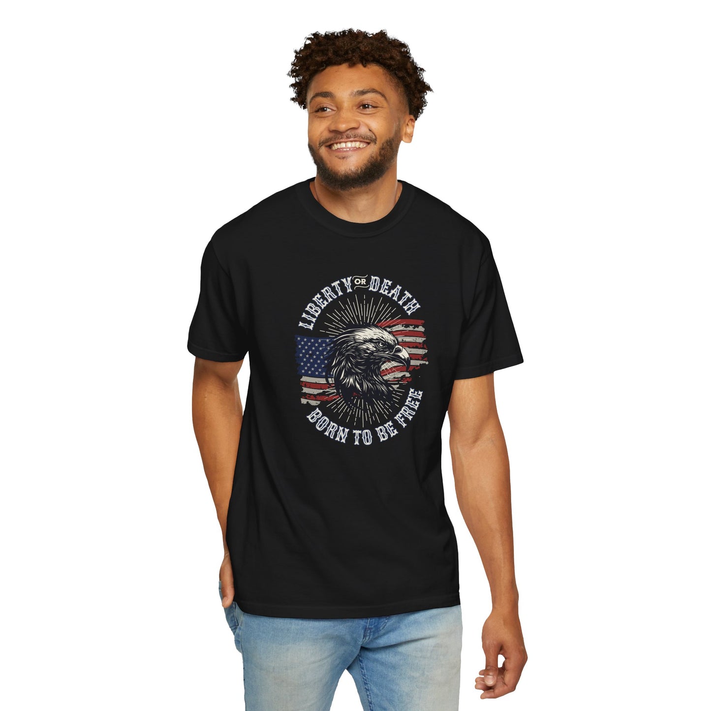 Liberty or Death American Pride-Mediumweight Relaxed fit T-shirt