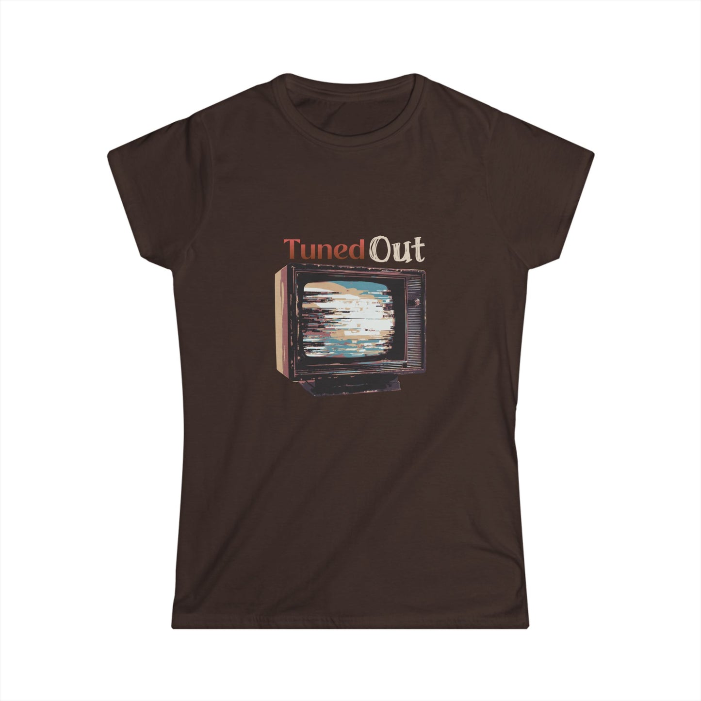 Tuned Out Retro-Women's softstyle T-Shirt