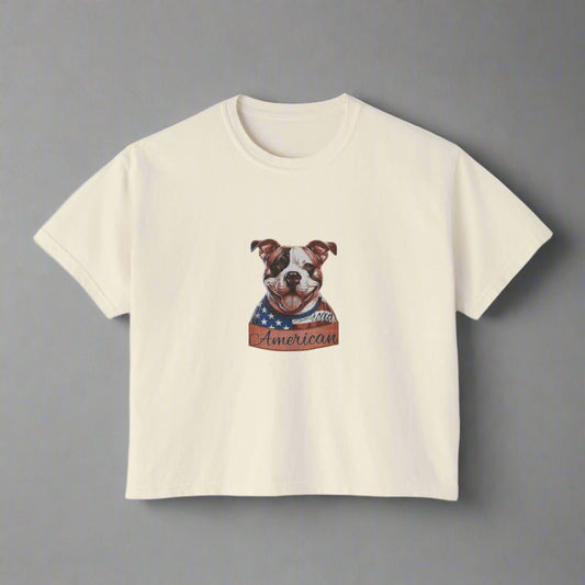 Boxy Tee Proud American Bulldog T-shirt