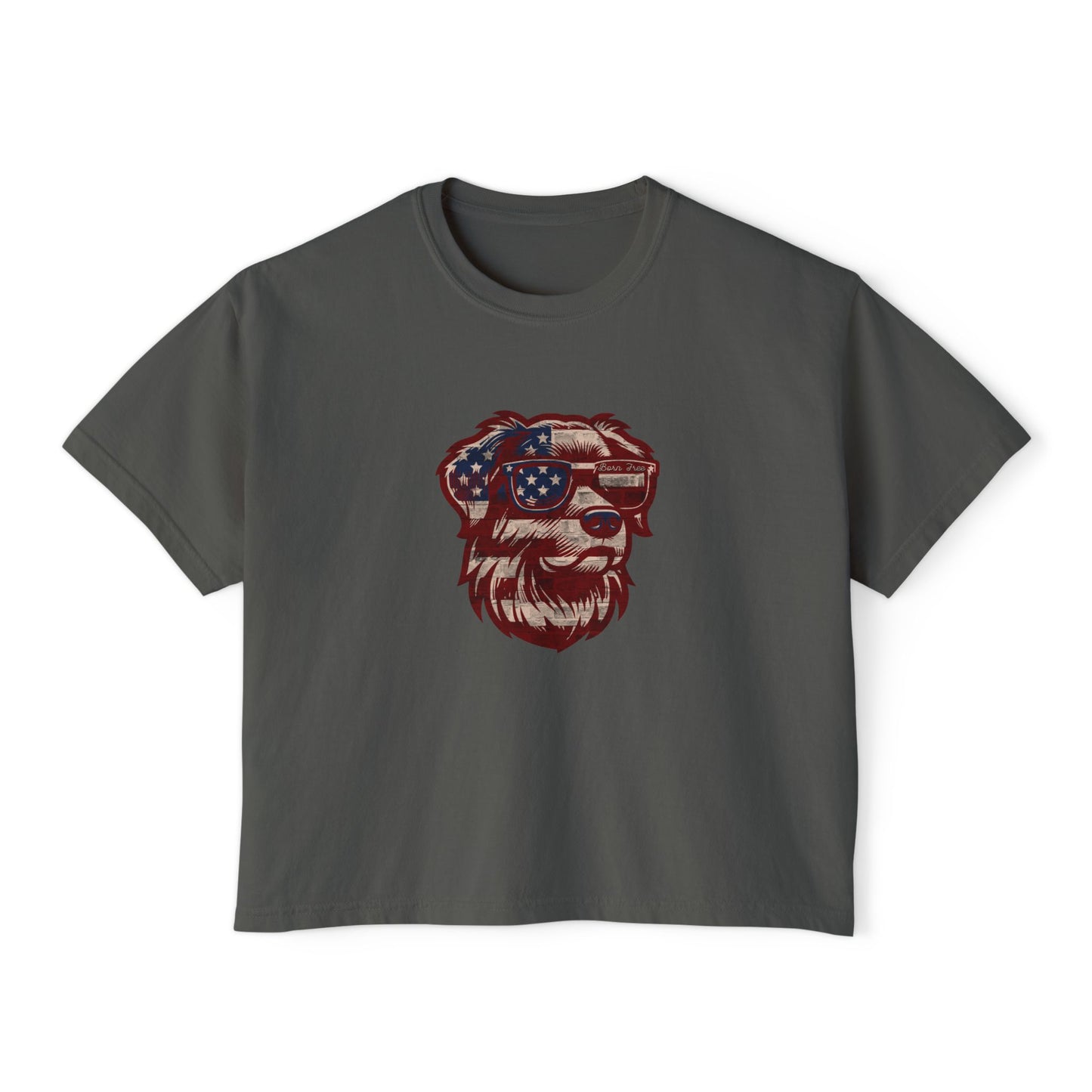 American Dog Boxy Tee - Born Free Women's T-Shirt