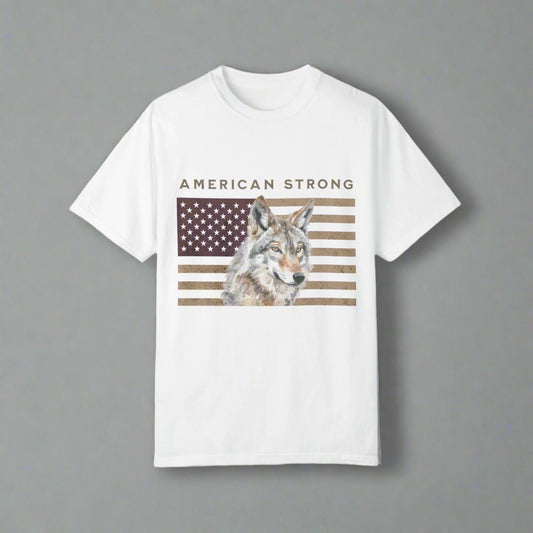 American Strong Wolf-Mediumweight Relaxed fit T-Shirt