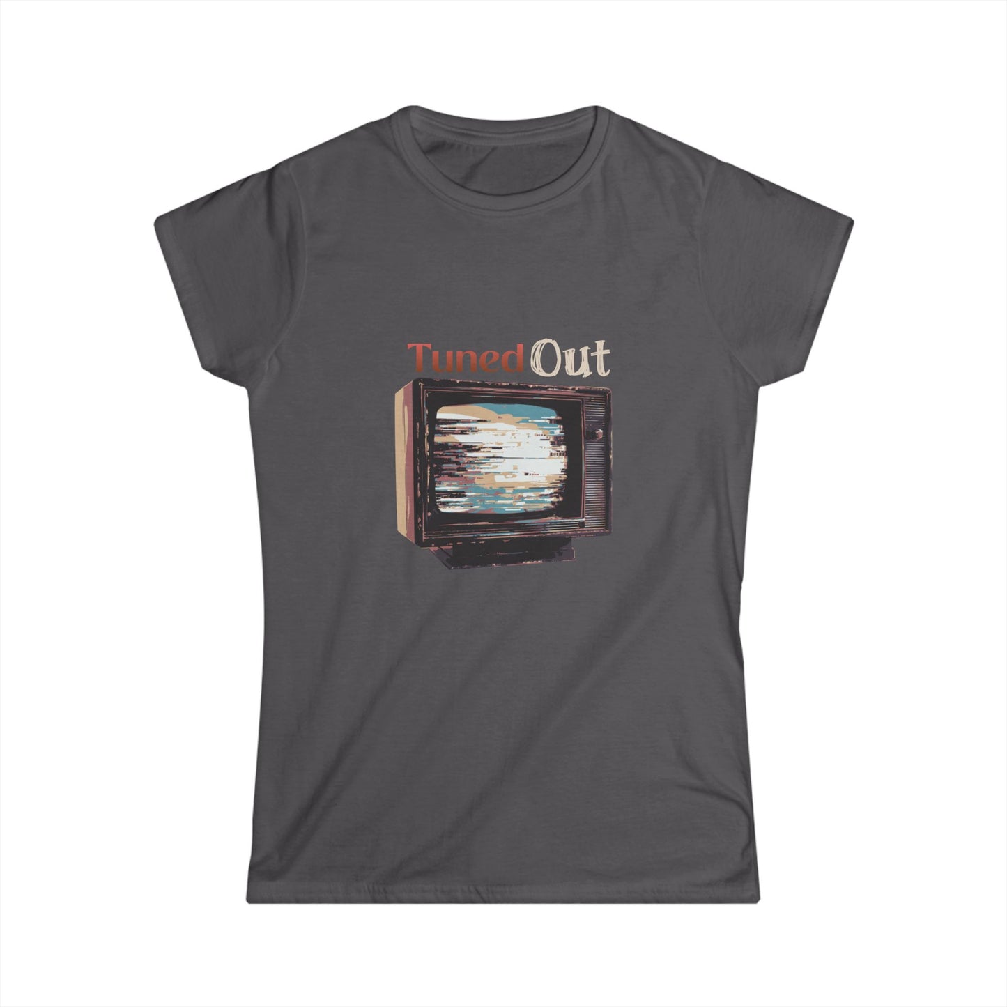 Tuned Out Retro-Women's softstyle T-Shirt