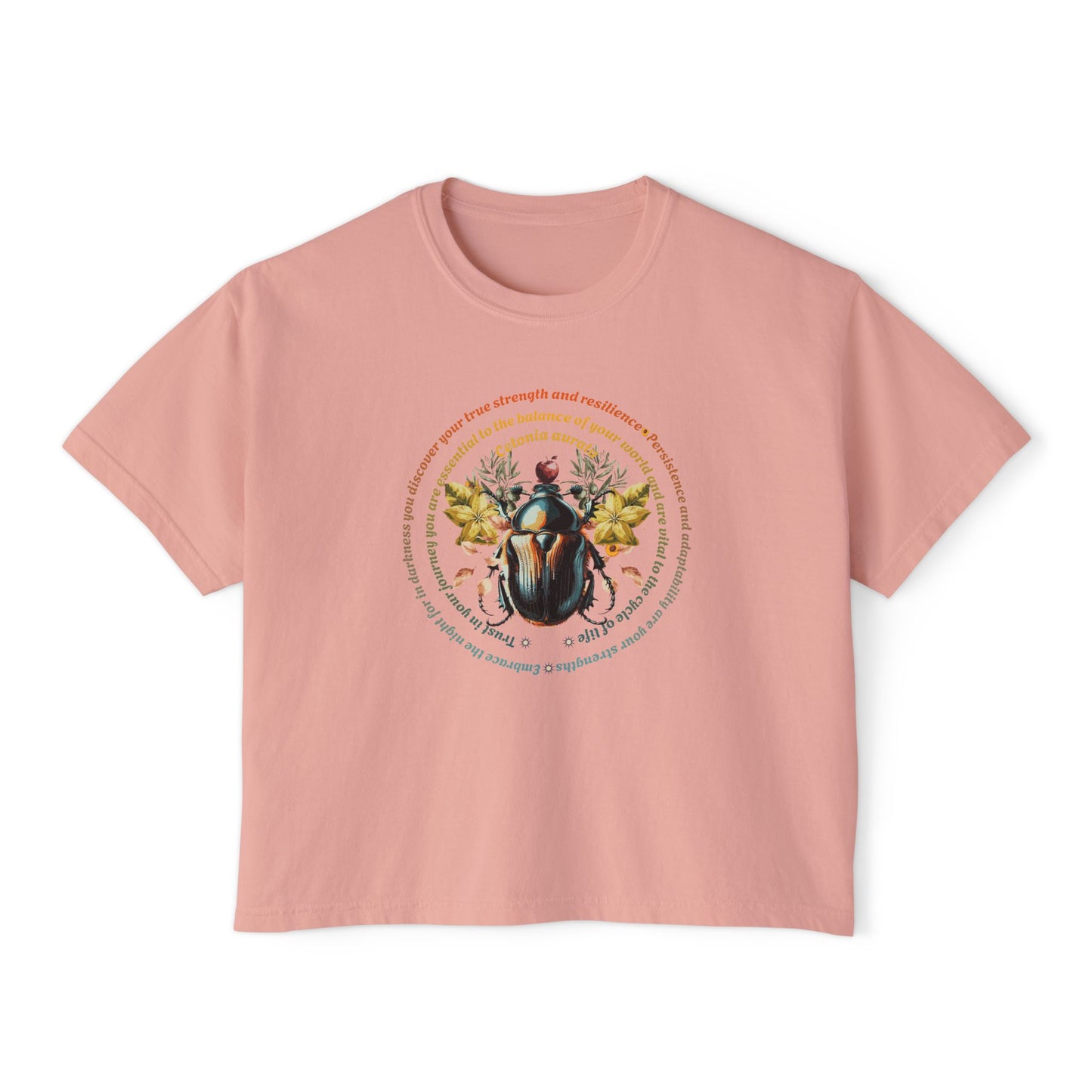 Cetonia Aurata and Wisdom Quote-Boxy Tee