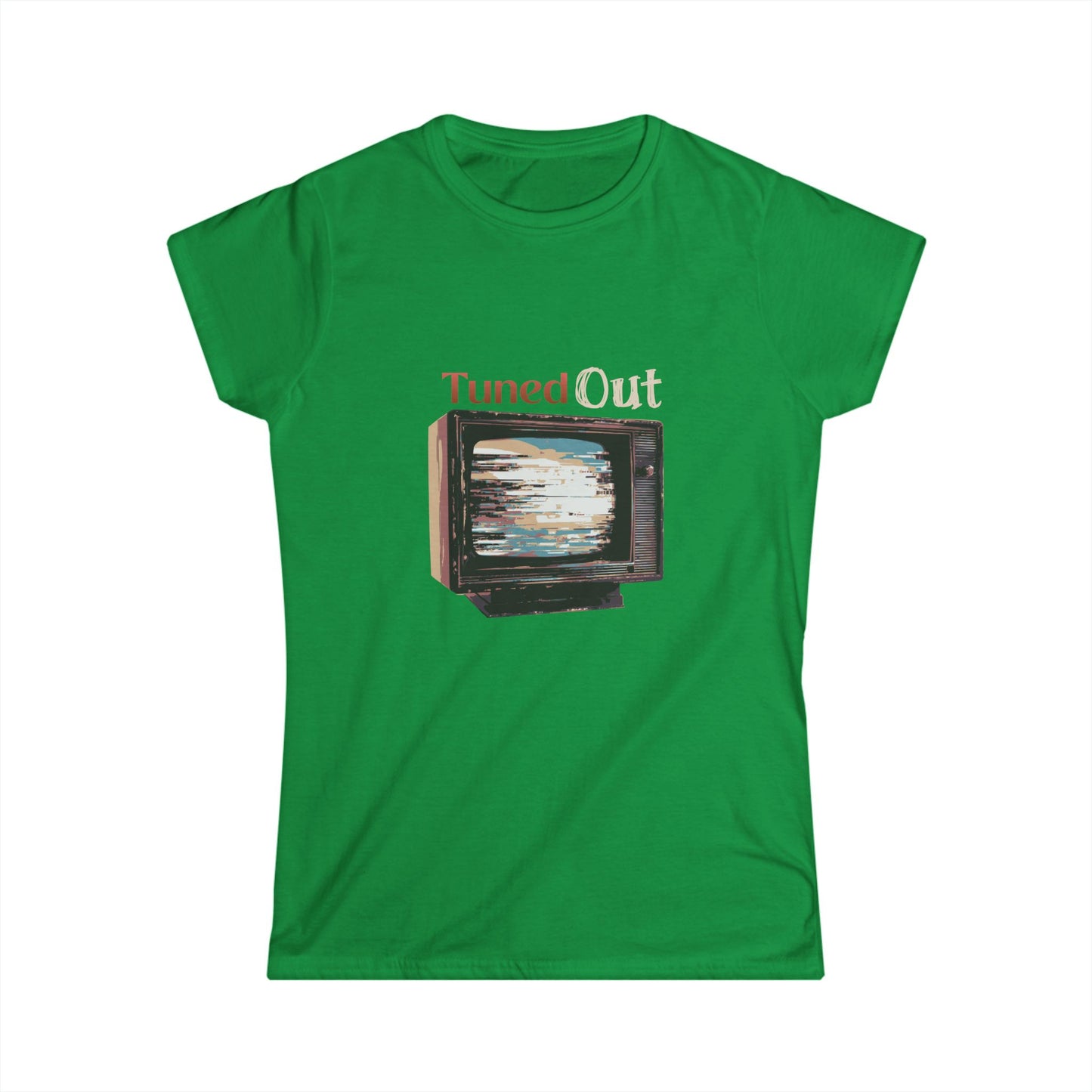 Tuned Out Retro-Women's softstyle T-Shirt