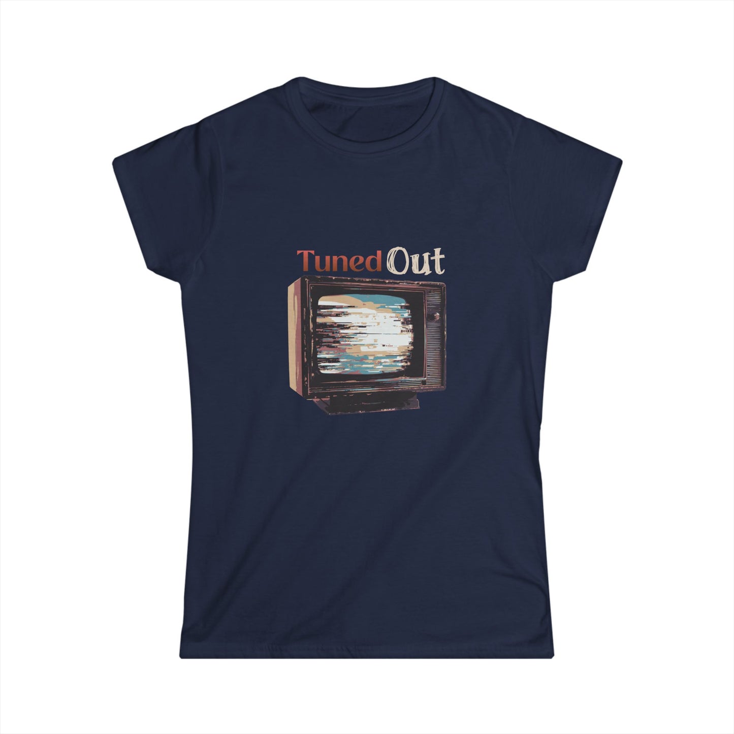 Tuned Out Retro-Women's softstyle T-Shirt